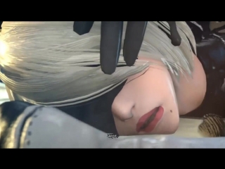 nier automata 2b gets fucked in every crack (18 , rus sub)